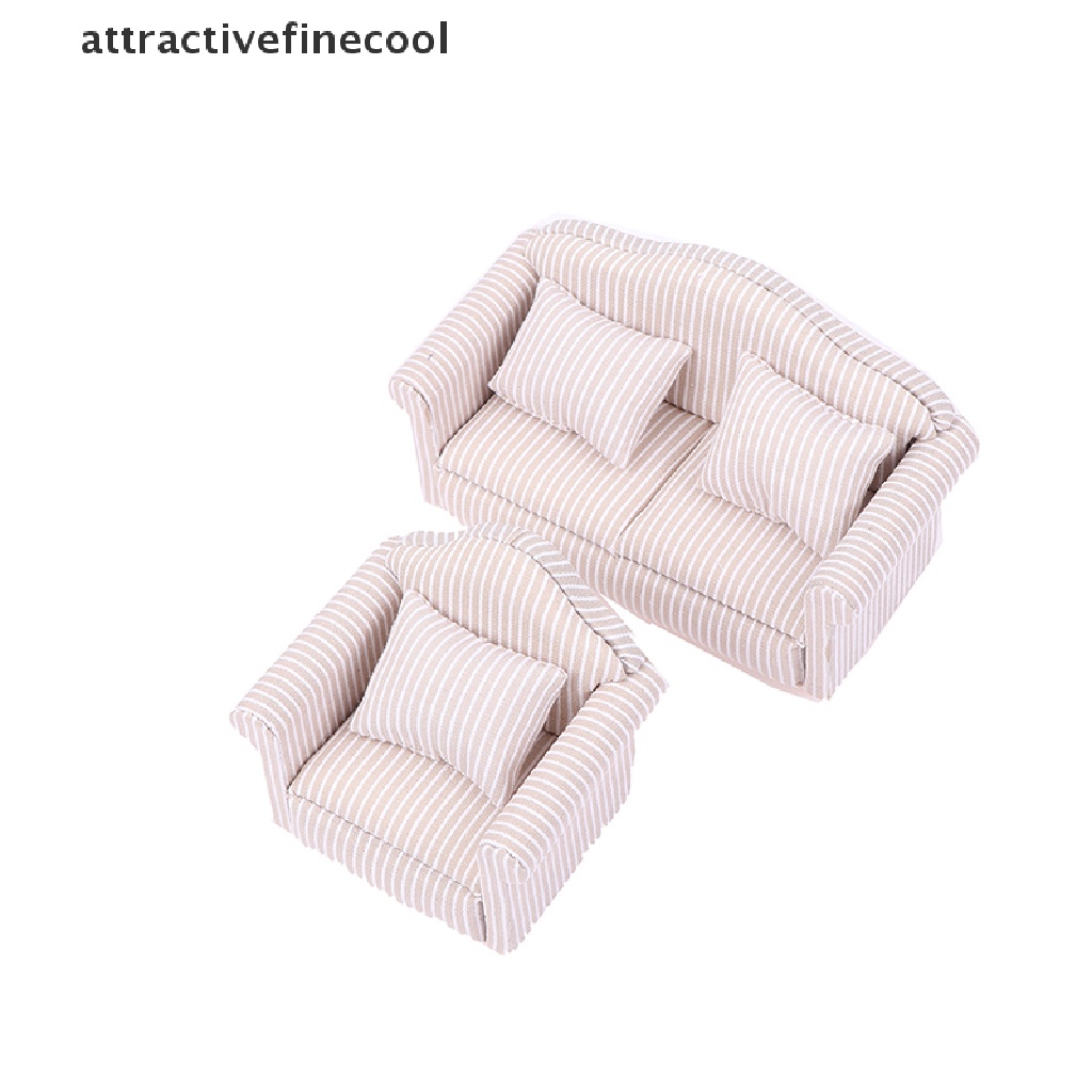 Ghế Sofa Kèm Gối Mini Tỉ Lệ 1: 12 Trang Trí Nhà Búp Bê