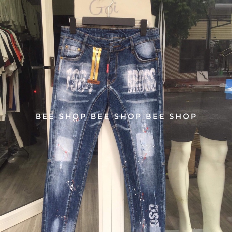Quần bò nam Dsq 1964 khoá lệch - Quần jean nam ống côn - Bee Shop | BigBuy360 - bigbuy360.vn