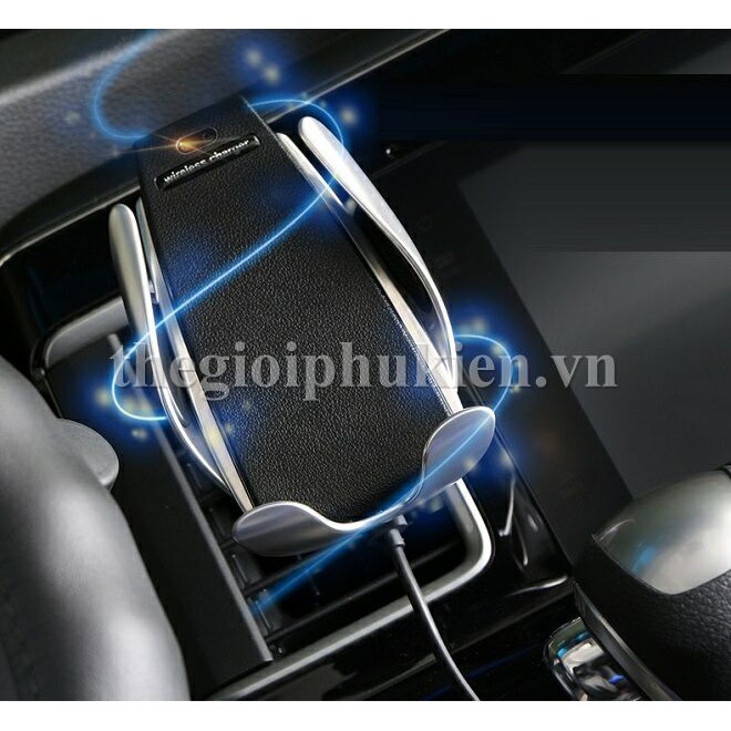 AZ Auto- Giá đỡ, kẹp, sạc điện thoại không dây tự động đóng mở trên  ô tô S5( hàng cao cấp)