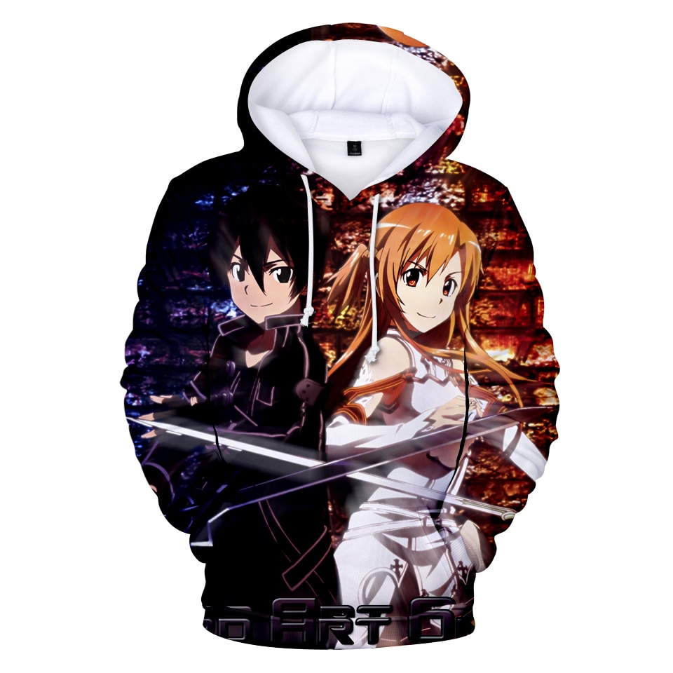 Áo Hoodie In Hình Nhân Vật Phim Sword Art Online 3d