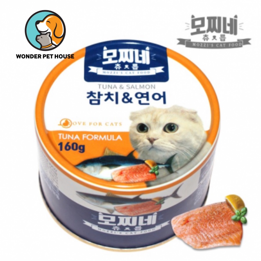 Pate Mozzi's Hàn Quốc 160gram thơm ngon dành cho mèo kén ăn - Thịt hộp cho mèo trên 3 tháng tuổi Mozzi's Cat Food