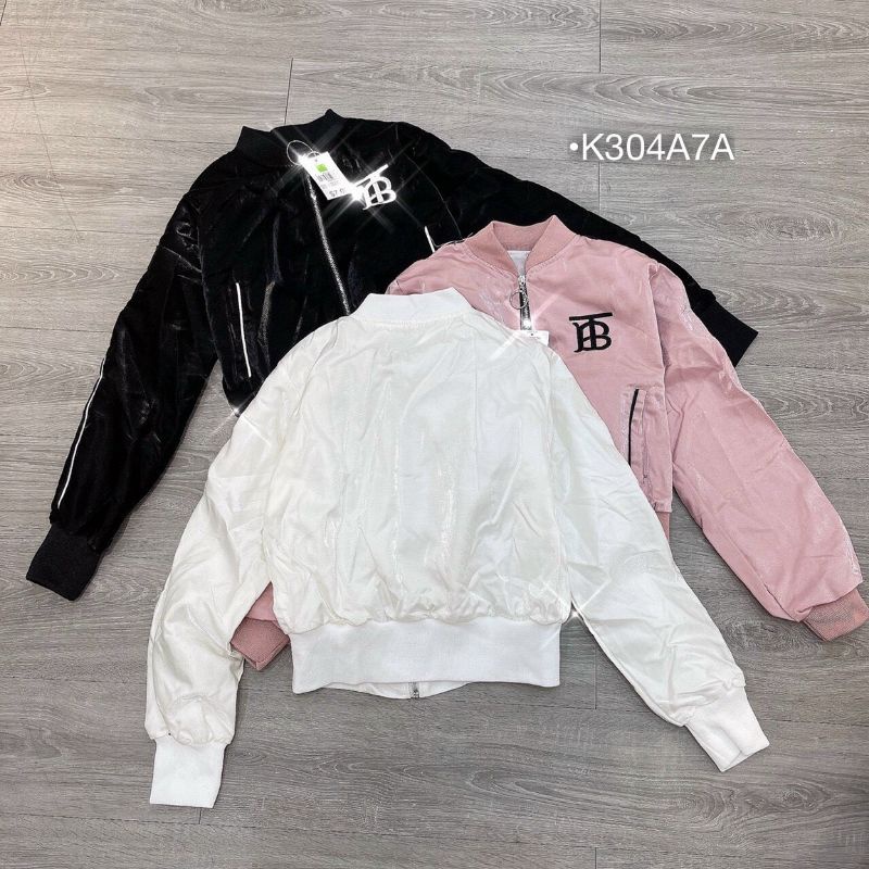 Áo khoác bom logo chữ B, áo bomber logo chất lụa