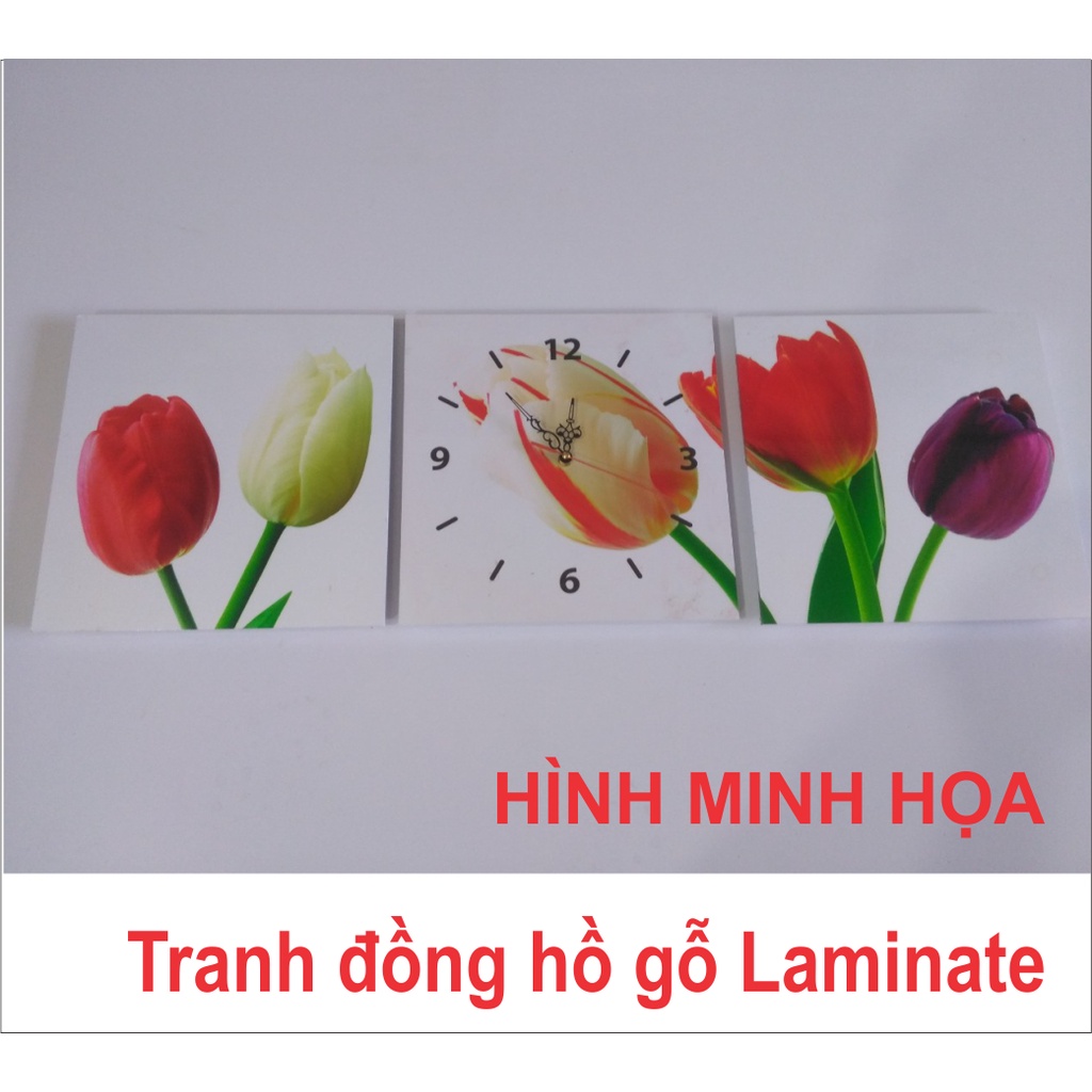 Tranh đồng hồ bộ ba, tranh đồng hồ bộ ghép trang trí phòng khách nhiều mẫu đẹp, độc lạ