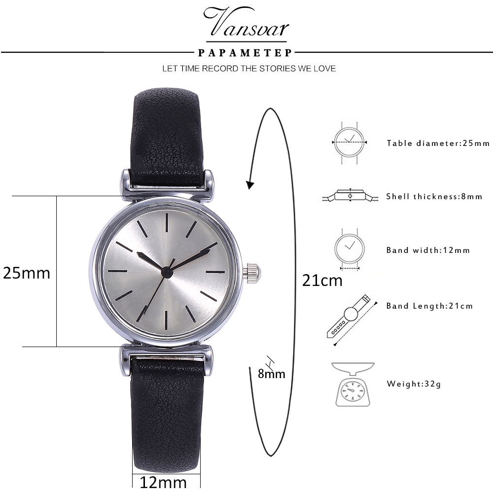 Đồng hồ đeo thạch anh dây da cho nữ | BigBuy360 - bigbuy360.vn