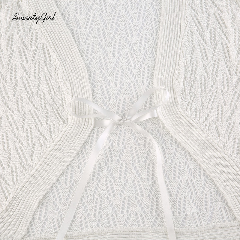 Áo Cardigan Dệt Kim Tay Ngắn Cổ Chữ V Màu Trơn Thời Trang Dành Cho Nữ 2022