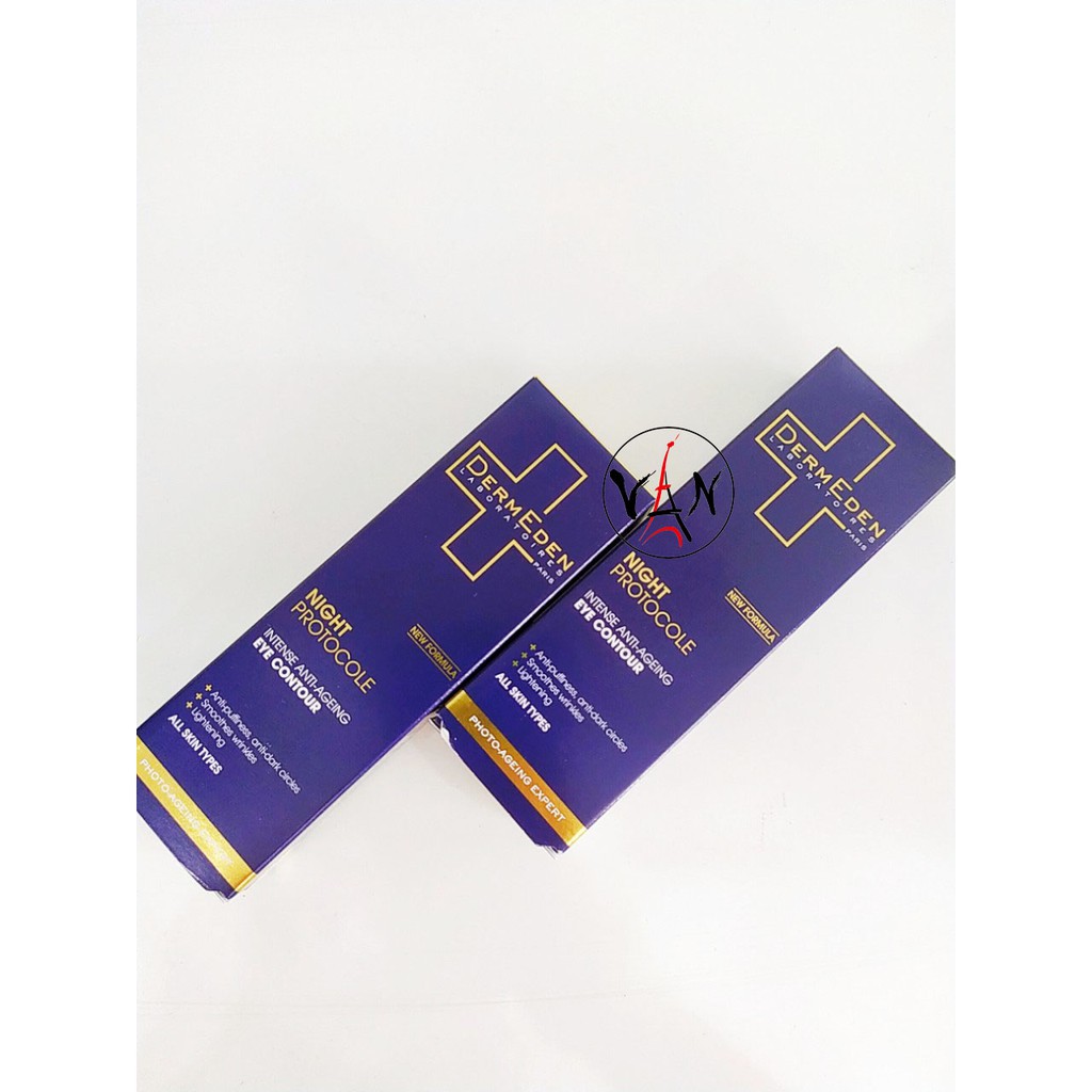[ Tem chính hãng] Kem Dưỡng Mắt, Ngăn Lão Hoá Ban Đêm Dermeden Intense Anti – Agening Eye Contour 15ml | BigBuy360 - bigbuy360.vn