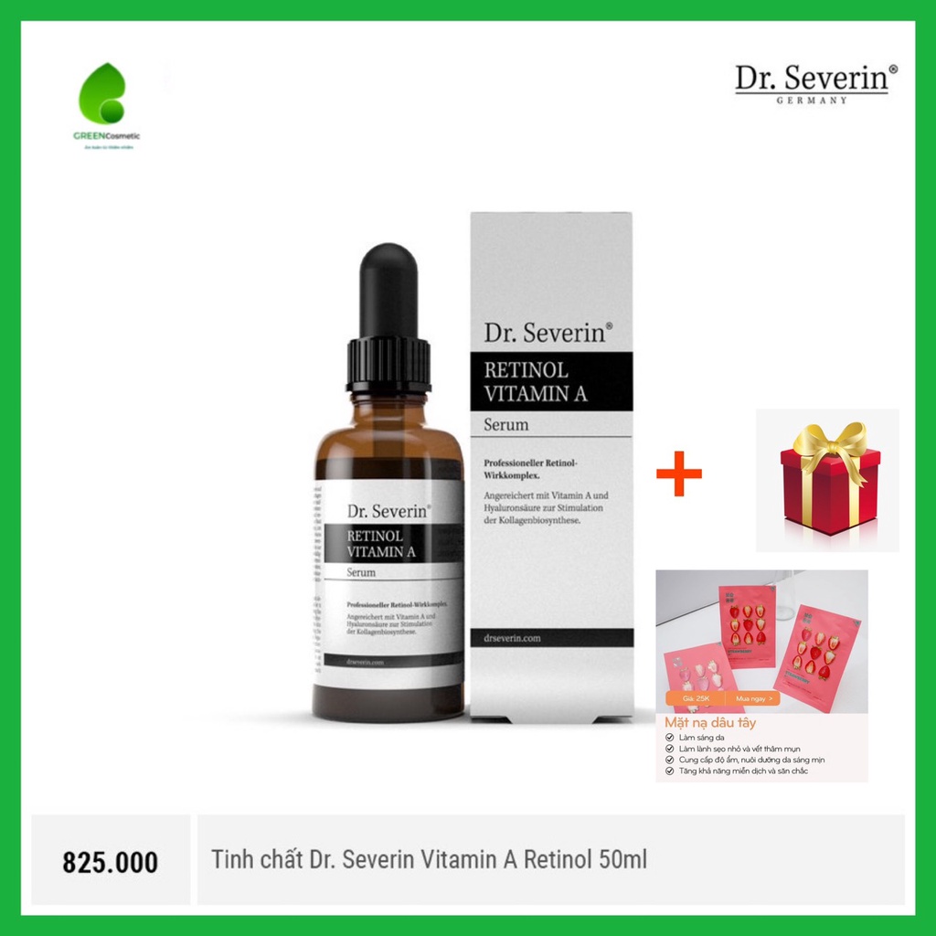 Tinh Chất Vitamin A Retinol Dr. Severin Serum Chống Lão Hóa, Mờ Nhăn, Sáng Da Mờ Thâm Nám tàn Nhang Nhập Khẩu Đức
