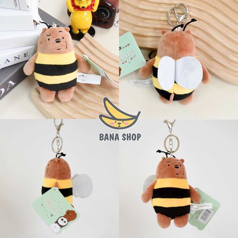 Móc chìa khoá thú bông anh em gấu ong Chúng tôi đơn giản là gấu bare bear