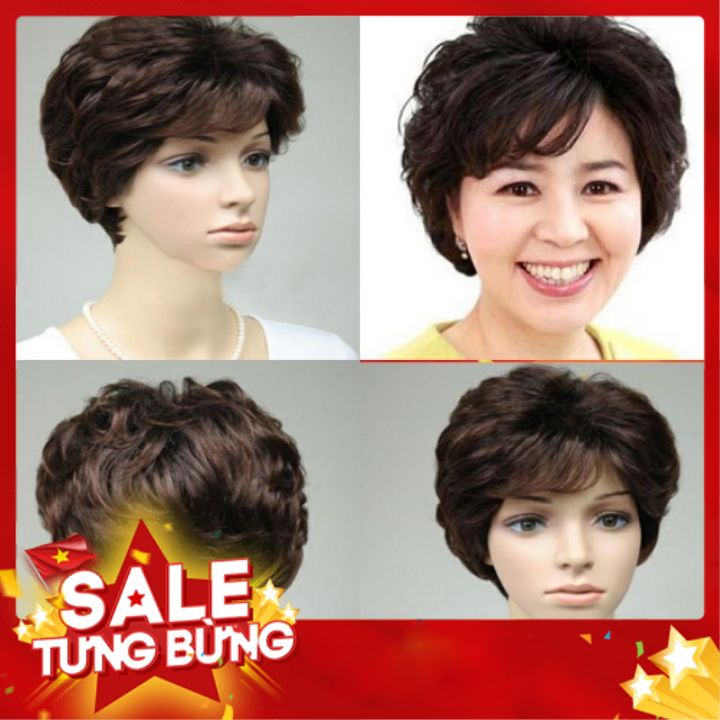 Tóc Giả Nữ Trung Niên Hàn Quốc Sang Trọng Kèm Lưới 🔸Bichngocvic' s Shop