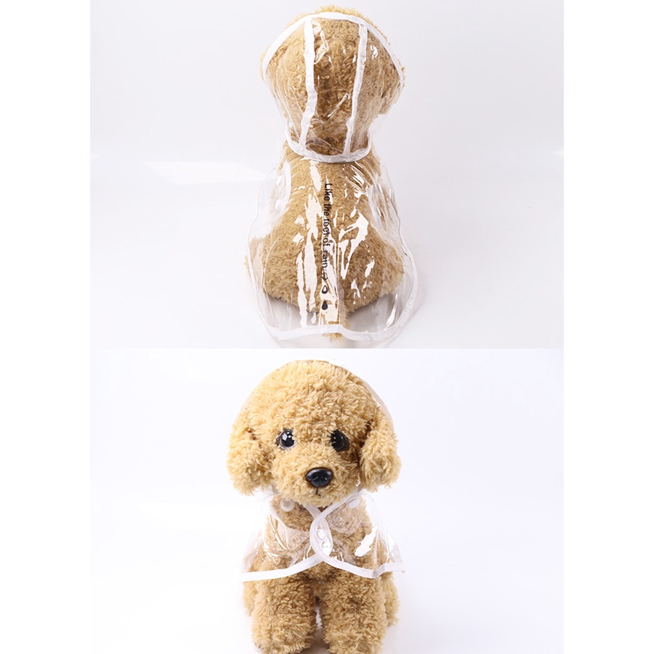 Áo Mưa Trong Suốt Nhiều Màu Cho Thú Cưng Chó Mèo