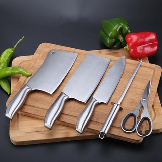 Bộ dao 5 món inox cao cấp Japan kèm đế để dao. Bộ dao inox 5 chi tiết siêu đẹp bén