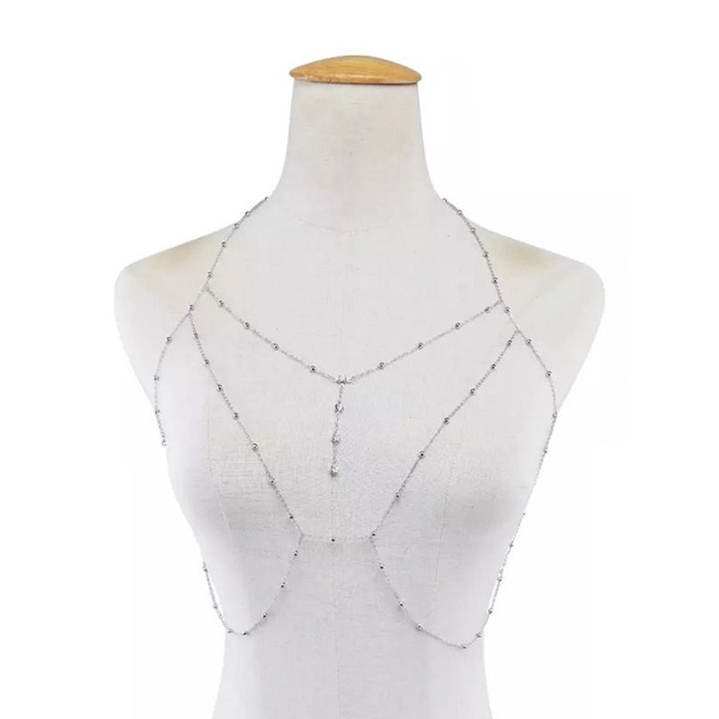 Chuỗi dây xích đeo ngực AIJOLEN đính đá giả thời trang quyến rũ cho nữ