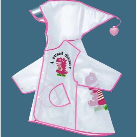 Áo mưa cho bé họa tiết khủng long cho bé từ 1-8 tuổi