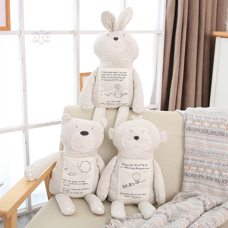 ZFXW Stuffed Animal Baby Doll Plush Toy Long legged Soft Rabbit Pillow for Kids Gift @VN