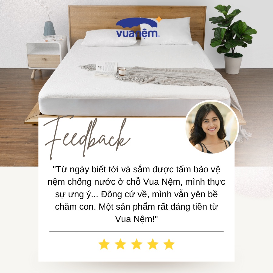 Tấm Bảo Vệ Nệm Doona Bamboo Vua Nệm chống thấm