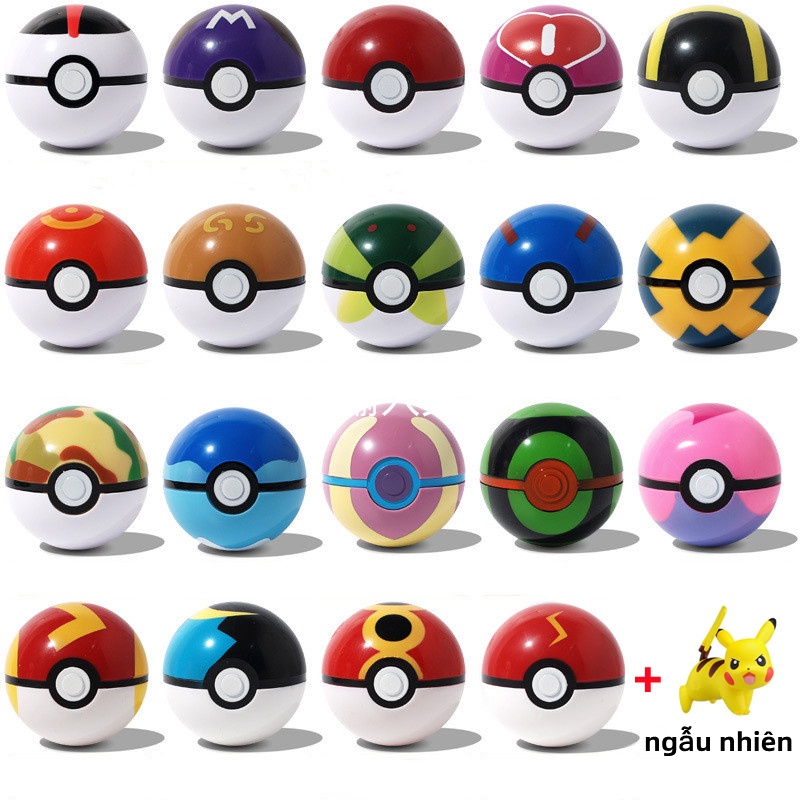Bộ Búp Bê Bóng Pokeball 7cm Và Quái Vật Ngẫu Nhiên Dùng Làm Tặng Sinh Nhật Cho Bé Quà sinh nhật