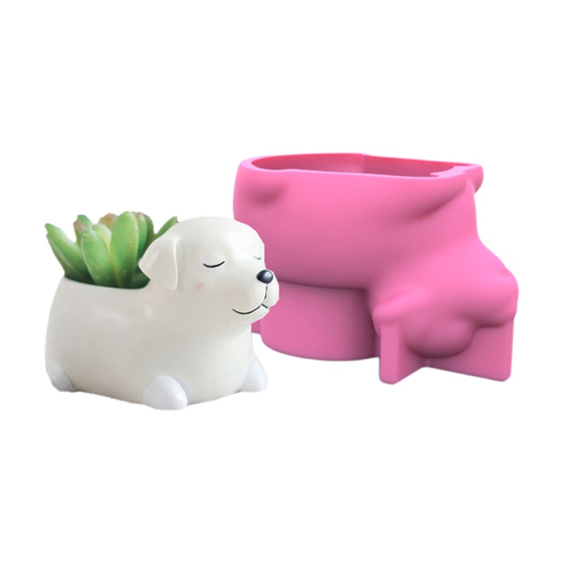 Khuôn silicon tạo hình thú cưng dễ thương tùy chọn kiểu dáng làm chậu hoa