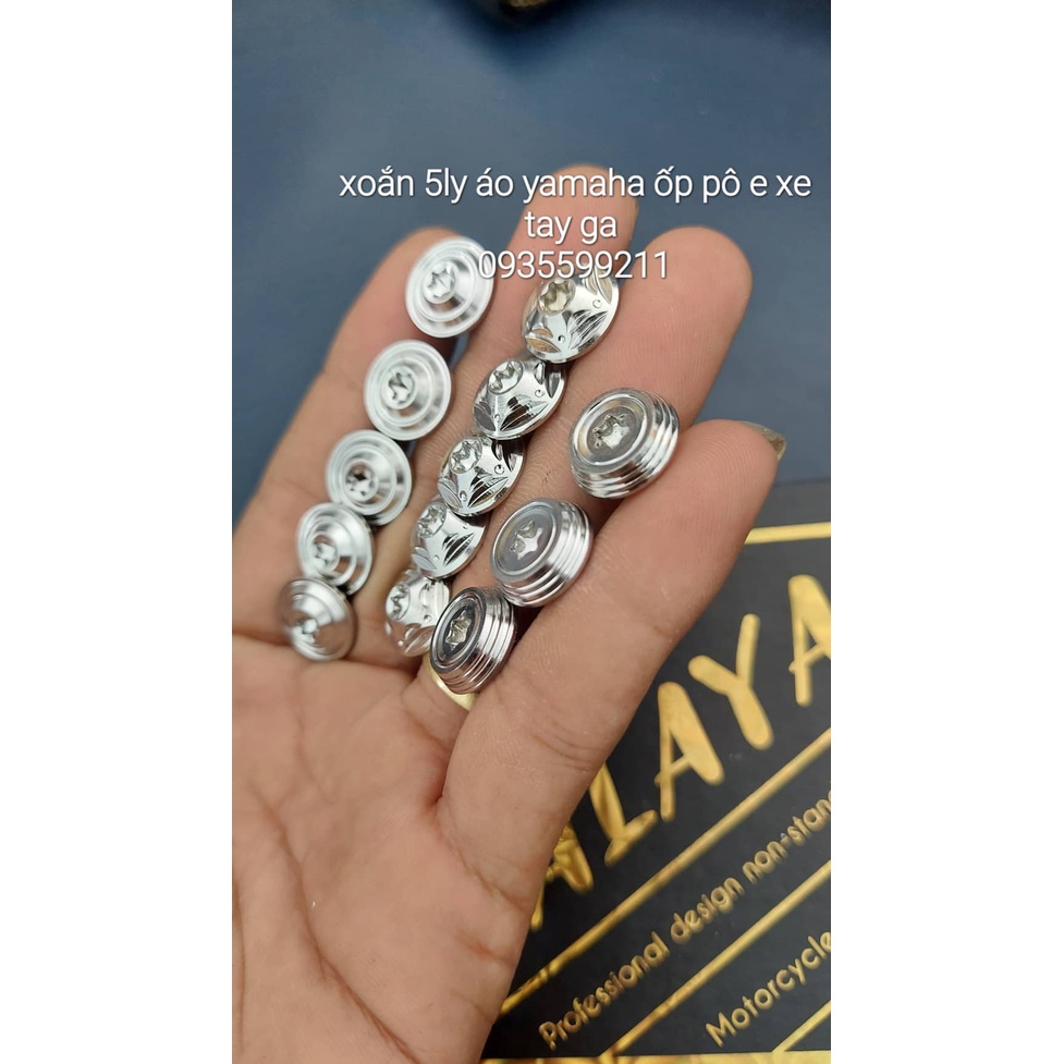 Ốc Salaya xoắn 5ly áo yamaha ốp pô e xe tay ga