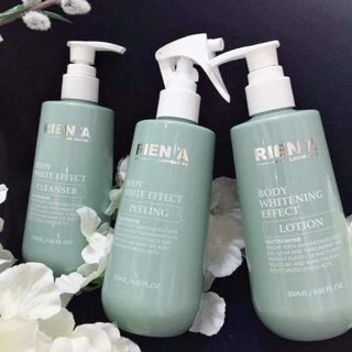 Bộ 3 sản phẩm tắm trắng cao cấp Rien’a Hàn Quốc( Tẩy, tắm, dưỡng body)