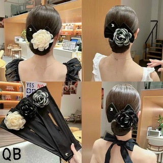 Thanh quấn tóc, kẹp tóc hoa trà vải bảng to siêu đẹp phụ kiện thời trang nữ