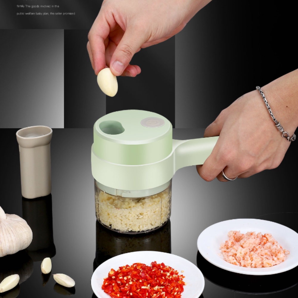 Máy Xay Cắt Lát Tỏi Ớt Rau Củ Thực Phẩm Đa Năng Mini Cầm Tay Thái Lát Cao Cấp Nhiều Cấp Độ Kho Sỉ Sài Thành