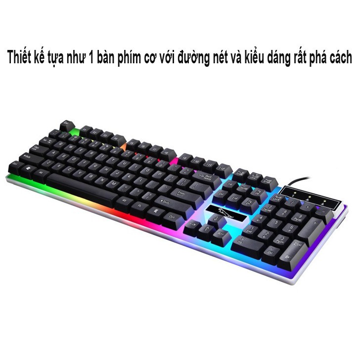 [Mã SKAMSALE03 giảm 10% đơn 200k] Combo Bộ Bàn Phím Game G21 + Tặng Chuột Game 2V Led Đa Màu Và Tai Nghe YL902 + Lót