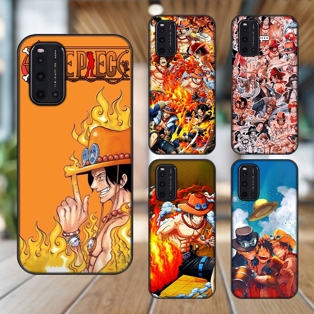 Ốp lưng Vivo V19 viền đen in hình Ace One Piece