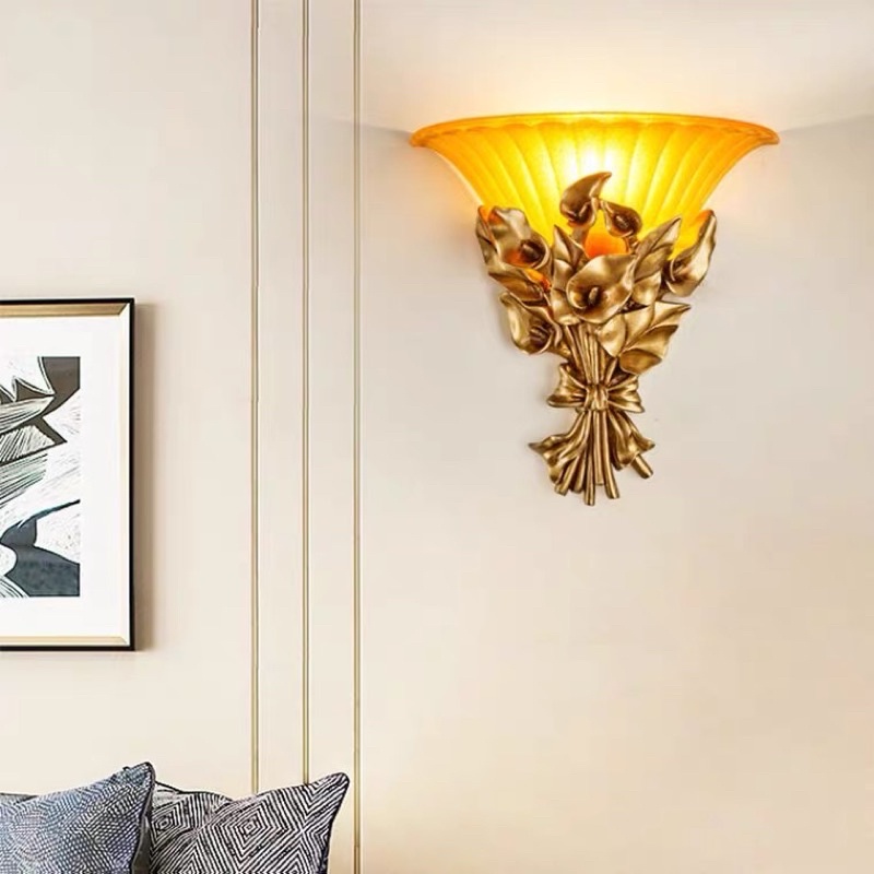 Bộ Đèn hắt Bông hoa Chao đá DGT 6266 + Tặng kèm bóng led