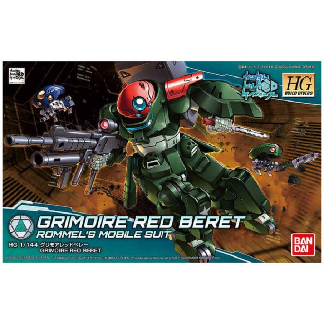 MÔ HÌNH GUNDAM BANDAI CHÍNH HÃNG - HG 1/144 GRIMOIRE RED BERET - 225735