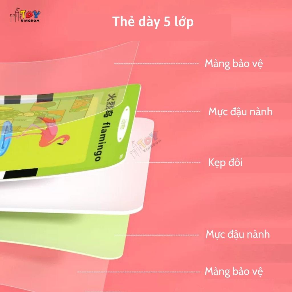 Máy Đọc Thẻ FlashCard AHIHI Tiếng Anh 224 Từ Vựng về Động Vật, Màu Sắc, Phương Tiện, Pin 380mA
