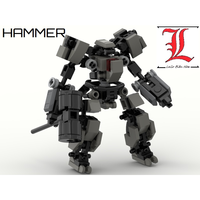 Đồ chơi lắp ráp Lego Moc Mech Hammer
