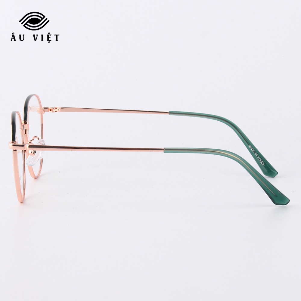 Gọng kính GL 7147 dáng tròn màu vàng/bạc/đen Full box