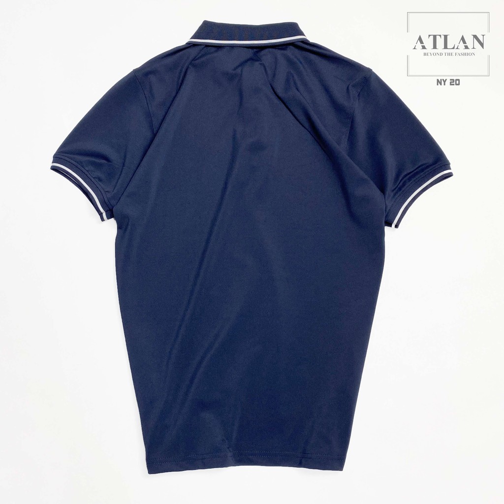 Áo Nam 💖 𝘍𝘳𝘦𝘦𝘴𝘩𝘪𝘱 💖 Polo Ngắn Tay Có Cổ Xanh Đen Bo Sọc Trắng - NY21 | BigBuy360 - bigbuy360.vn