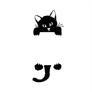 Sticker dán tường trang trí công tắc hình mèo dễ thương