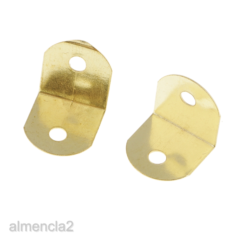 [ALMENCLA2] 100 Pcs Picture Frame Hangers with Screws 12 x 12 mm Metal Corner Repairs