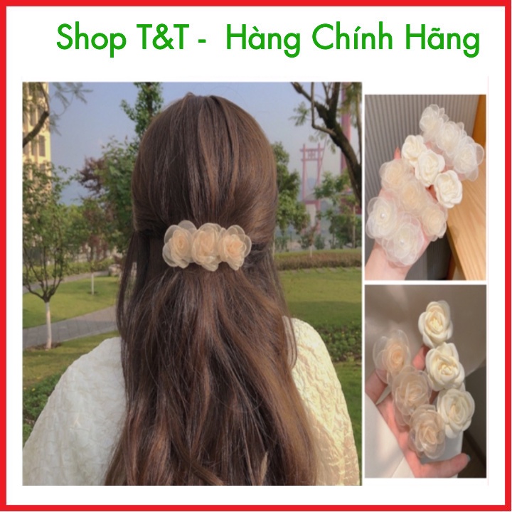 (HÀNG CHÍNH HÃNG) Kẹp Tóc Hình Hoa Phong Cách Hàn Quốc Xinh Xắn Dành Cho Nữ