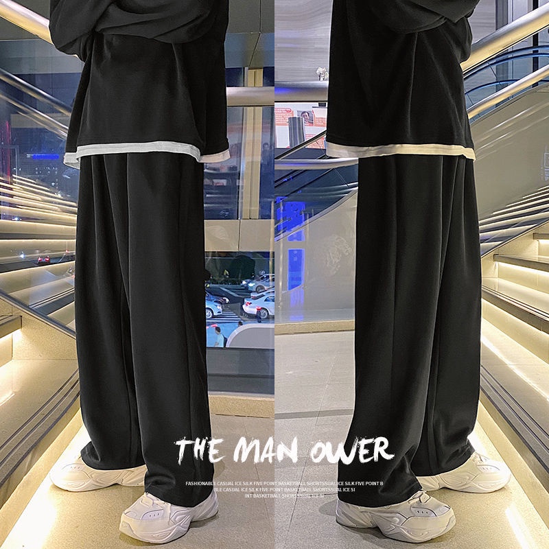 Quần ống rộng Màu Trắng Thời Trang Năng Động Cho Nam