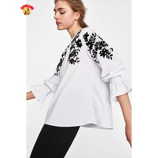ZARA - ÁO SƠ MI THÊU HOA
