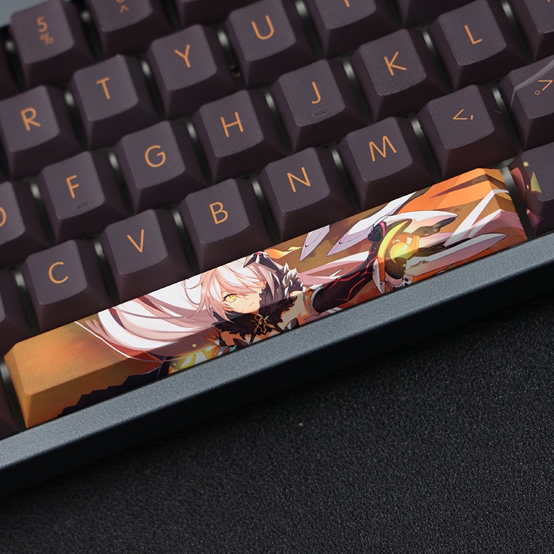 Kiana Kaslana Theme Keycaps Honkai Impact 3 Cherry Profile PBT Dye-Thăng hoa Bàn phím cơ Keycaps Hai chiều Royal Sister Cá nhân hóa Keycaps 108 phím