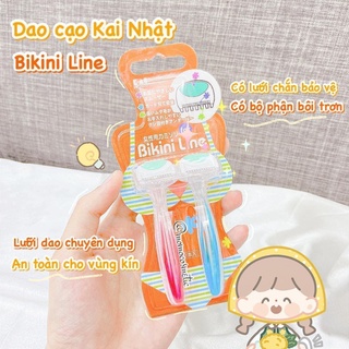 Set 2 dao cạo bikini thân nhựa kai bikini line razor