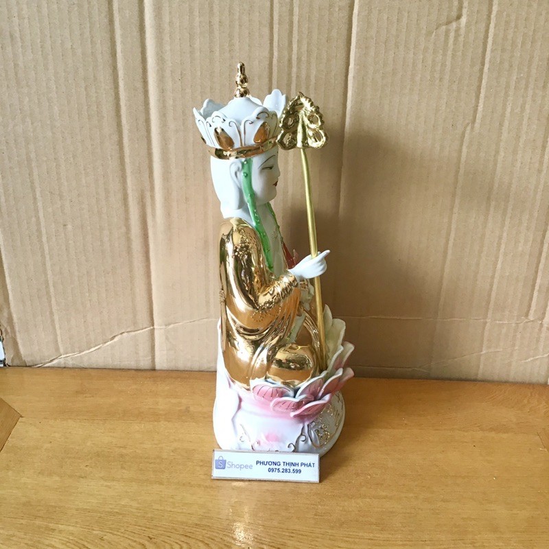 Tượng Địa Tạng Vương Bồ Tát Ngồi Cao 30Cm