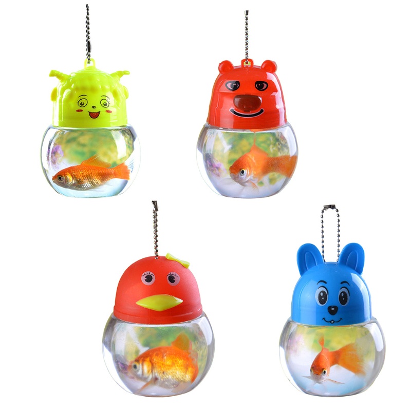 Bể Cá Mini Bằng Nhựa Trong Suốt Thiết Kế Dễ Thương Cho Bé
