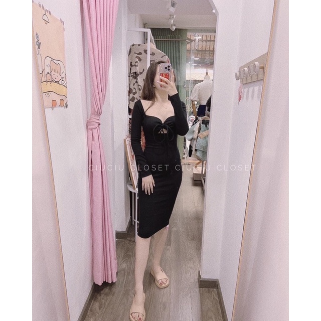 Đầm body sexy khoét ngực