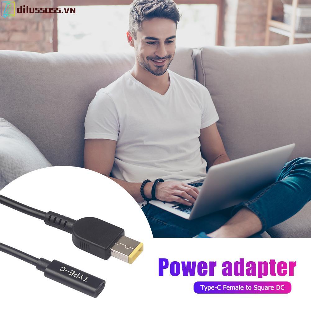 Cáp sạc Dilussoss chuyển đổi từ cổng Type-C sang cổng vuông PD cho Lenovo Thinkpad