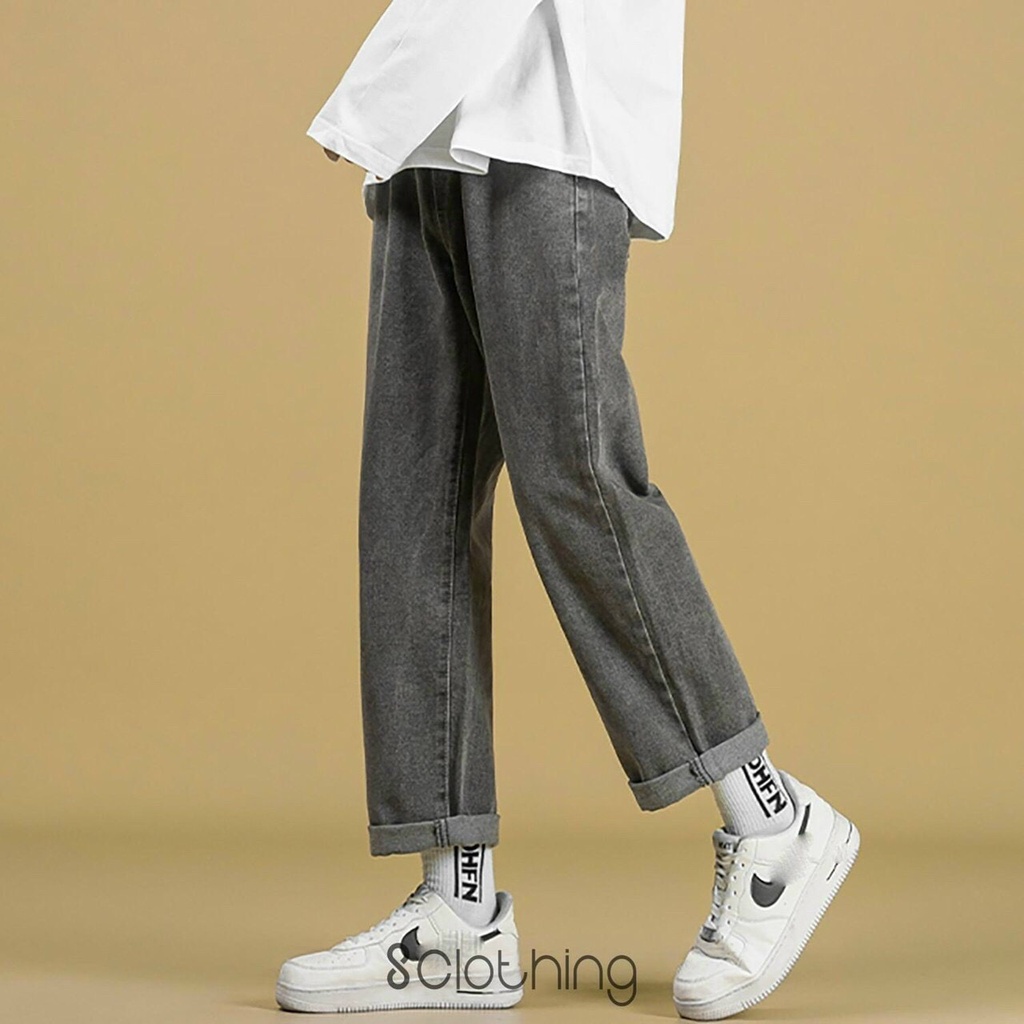 Quần jean Baggy ống suông, rộng nam, nữ QT01 hottrend hàn quốc 2021