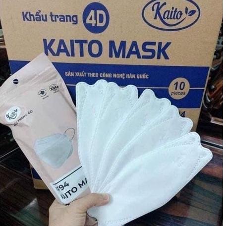 Thùng 300 cái Khẩu trang y tế kháng khuẩn 4D KF94 Kaito Mask