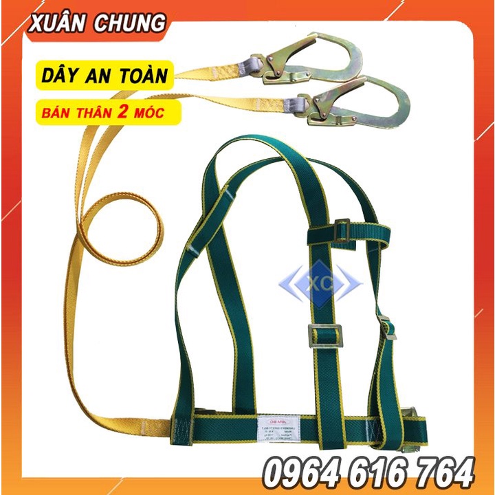 Dây đai an toàn bán thân 1 móc,2 móc đảm bảo chất lượng, an toàn tuyệt đối đạt tiêu chuẩn làm an toàn làm việc trên cao