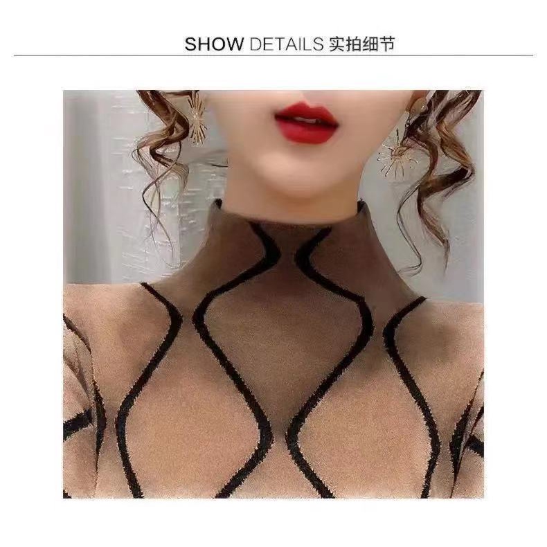 Áo Kiểu Cổ Cao Dày Dặn Ấm Áp Phong Cách Phương Tây