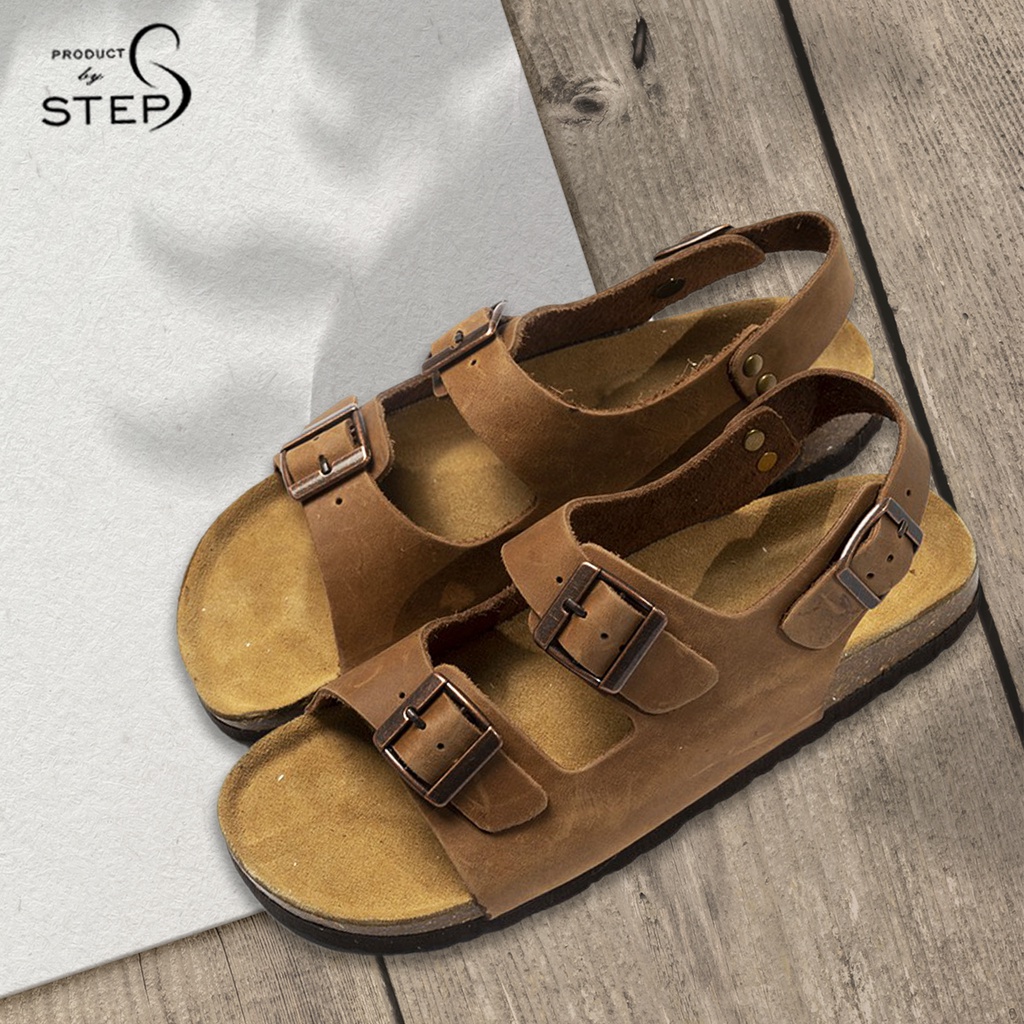 Giày Đế Trấu Unisex Da 2 khóa