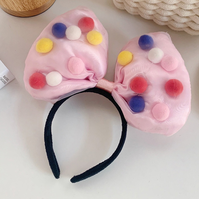 Băng Đô Nơ Lớn Bằng Lông Xù Làm Phụ Kiện Chụp Ảnh Sân Khấu